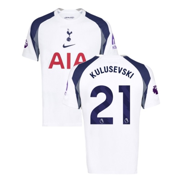 Matchtröjor Fotboll Herr Tottenham Hotspur Hemmatröja 2025/26 Dejan Kulusevski 21