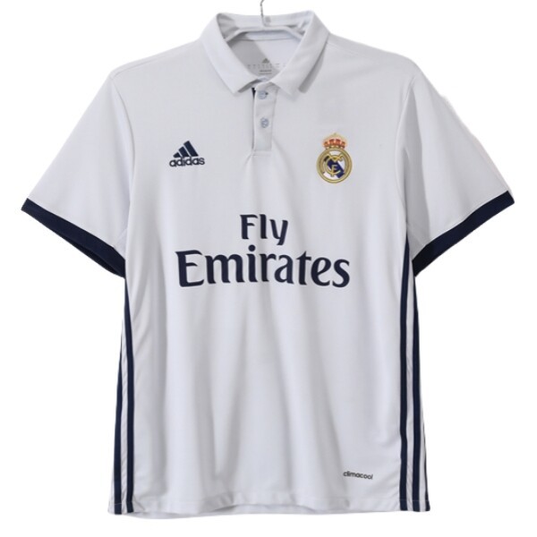 Real Madrid Hemmatröja Retro 2016-2017 Kortärmad Billig Fotbollströja