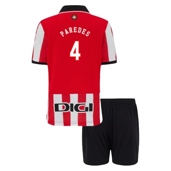Billiga Fotbollströjor Barn Athletic Bilbao Hemmatröja 2025/26 Aitor Paredes 4