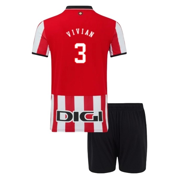 Billiga Fotbollströjor Barn Athletic Bilbao Hemmatröja 2025/26 Dani Vivian 3