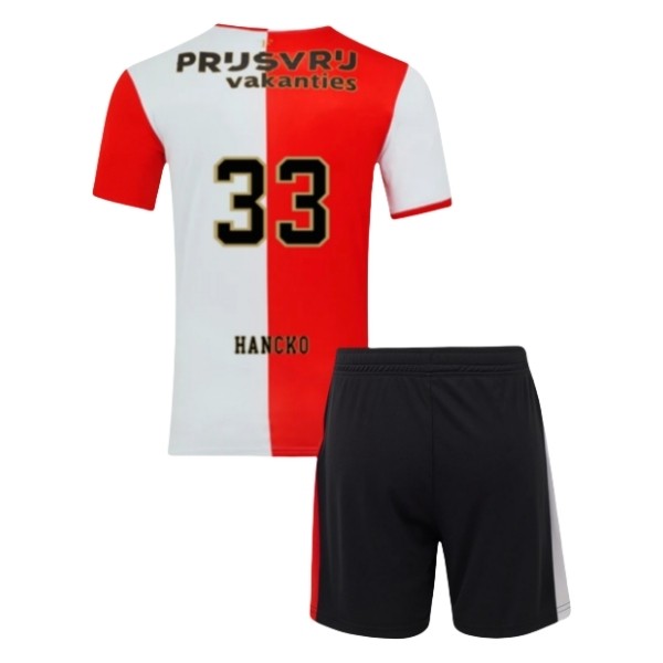 Fotbollskläder Set Barn Feyenoord Hemmatröja 2025/26 Dávid Hancko 33