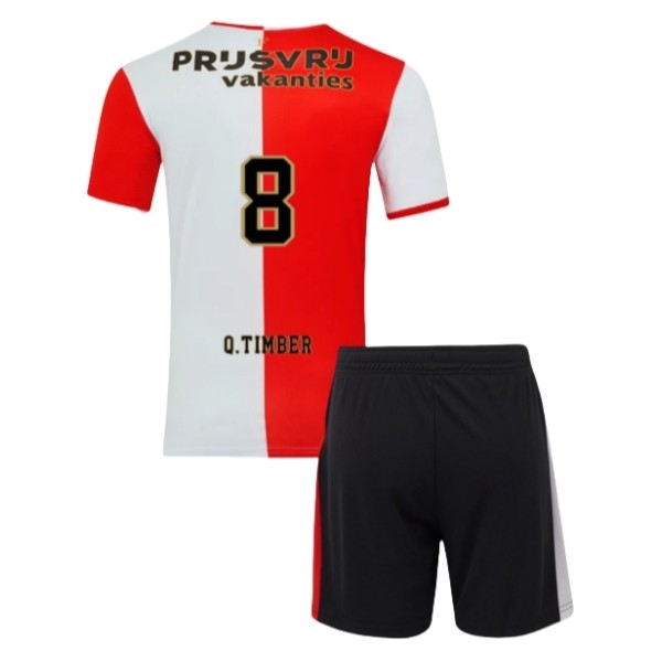 Fotbollskläder Set Barn Feyenoord Hemmatröja 2025/26 Quinten Timber 8