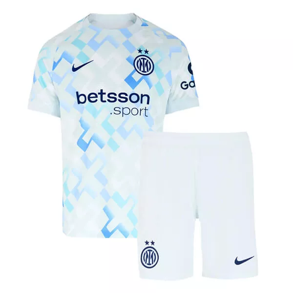 Inter Milan Barn Bortatröja 2025/26 Kortärmad Fotbollsställ med Shorts