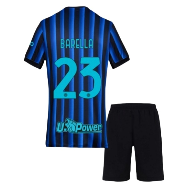 Billiga Fotbollströjor Barn Inter Milan Hemmatröja 2025/26 Nicolò Barella 23