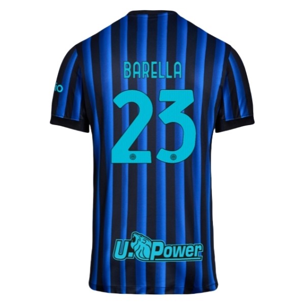 Fotbolls Matchtröjor Herr Inter Milan Hemmatröja 2025/26 Kortärmad Nicolò Barella 23