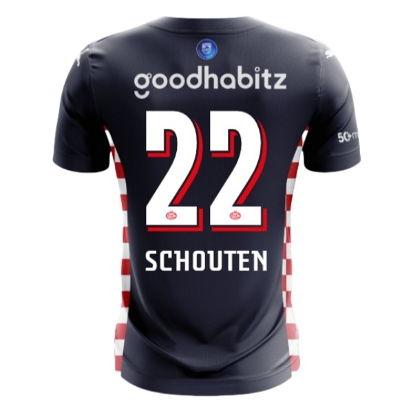Fotbollströjor Billigt PSV Eindhoven Bortatröja 2025/26 Jerdy Schouten 22