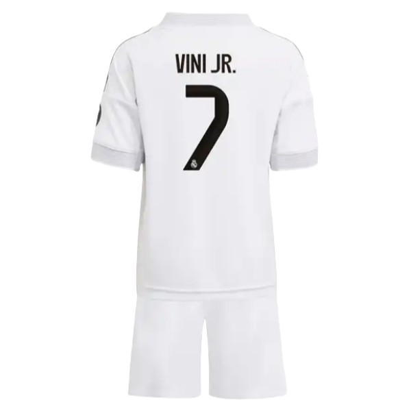 Barn Fotbollskläder Real Madrid Hemmatröja 2025/26 Fotbollsställ Vinicius Junior 7