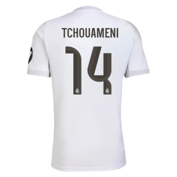 Fotbollströjor Billigt Real Madrid Hemmatröja 2025/26 Kortärmad Aurélien Tchouaméni 14