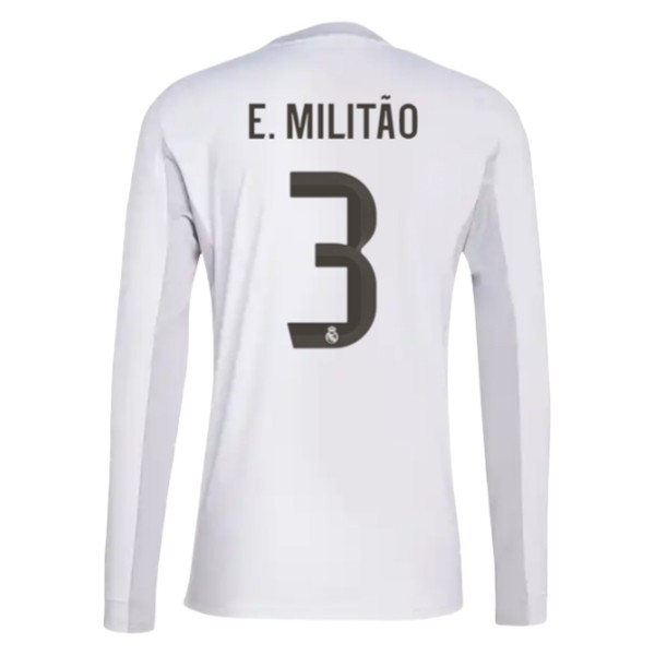 Billiga Fotbollströjor Real Madrid Hemmatröja 2025/26 Långärmad Éder Militão 3