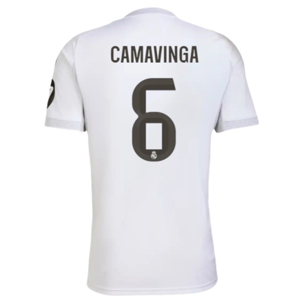 Billiga Fotbollströjor Real Madrid Hemmatröja 2025/26 Kortärmad Eduardo Camavinga 6