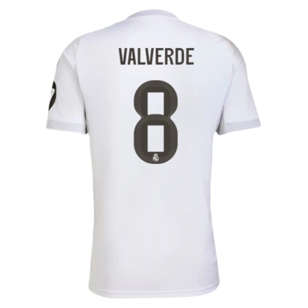 Fotbollströjor Billigt Real Madrid Hemmatröja 2025/26 Kortärmad Federico Valverde 8
