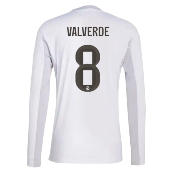 Real Madrid Hemmatröja 2025/26 Långärmad Matchtröjor Federico Valverde 8