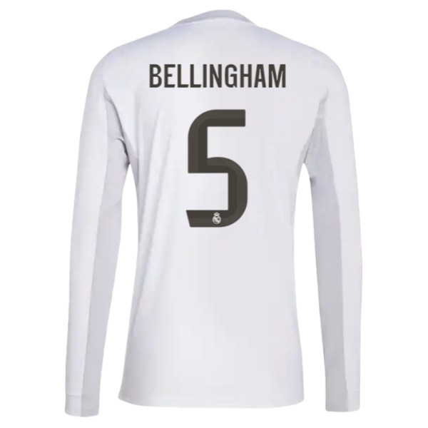 Real Madrid Hemmatröja 2025/26 Långärmad Matchtröjor Jude Bellingham 5