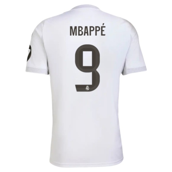 Real Madrid Hemmatröja 2025/26 Kortärmad Fotbollskläder med namn Kylian Mbappé 9