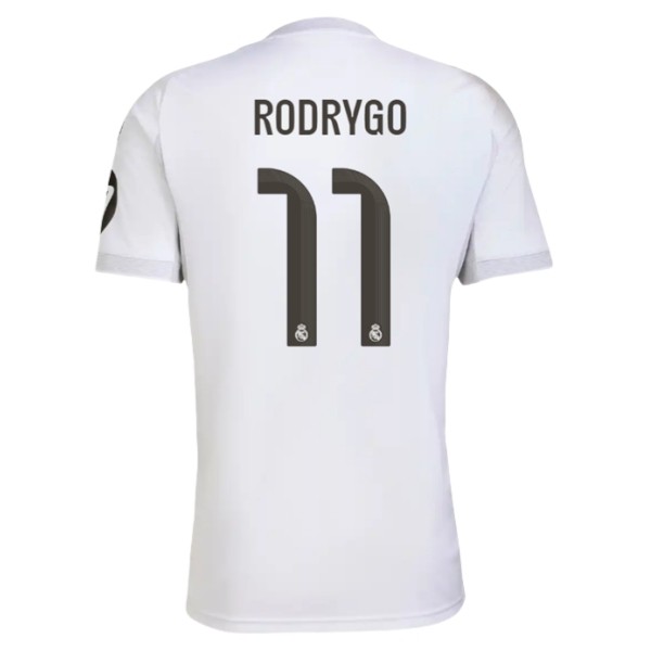 Real Madrid Herr Hemmatröja 2025/26 Kortärmad Fotbollskläder med namn Rodrygo 11