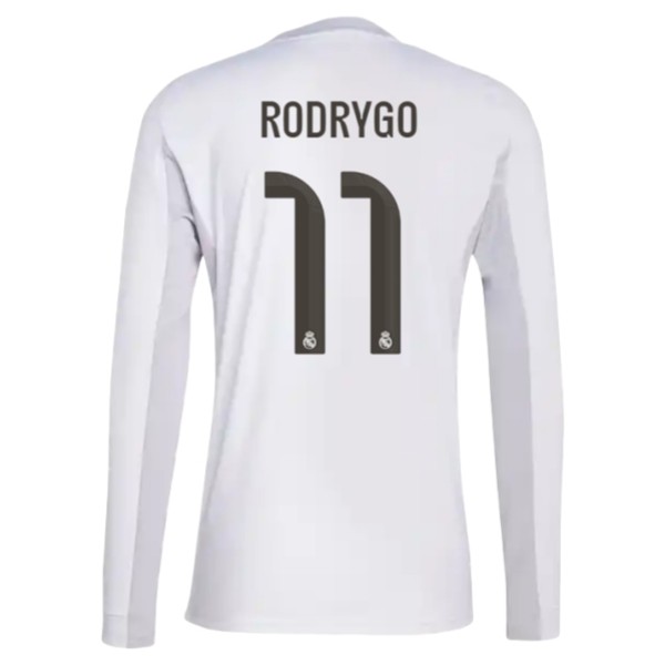 Billiga Fotbollströjor Herr Real Madrid Hemmatröja 2025/26 Långärmad Rodrygo 11