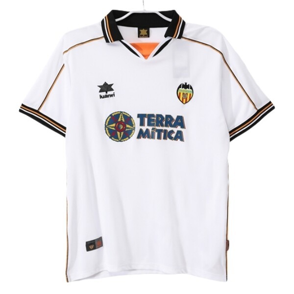 Billiga Fotbollströjor Valencia CF Herr Hemmatröja Retro 1999-2000