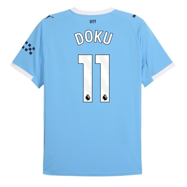 Billiga Fotbollströjor Herr Manchester City Hemmatröja 2025/26 Kortärmad Jérémy Doku 11