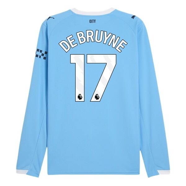 Fotbollströja Herr Manchester City Hemmatröja 2025/26 Långärmad Kevin de Bruyne 17