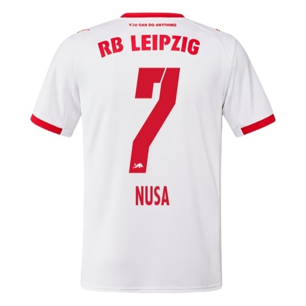 Billiga Fotbollströjor Herr RB Leipzig Hemmatröja 2025/26 Kortärmad Antonio Nusa 7