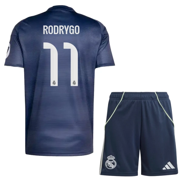 Barn Fotbollströjor med tryck Rodrygo 11 Real Madrid Bortatröja 2025/26