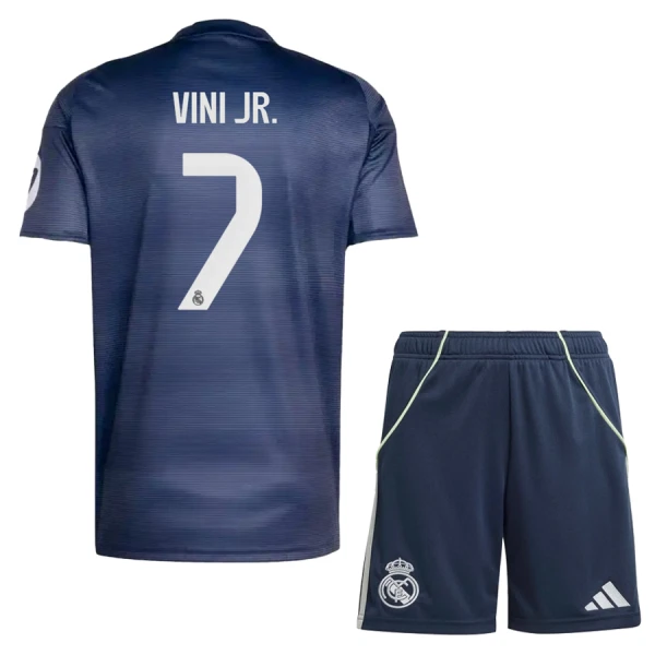 Barn Fotbollströjor med tryck Vinicius Junior 7 Real Madrid Bortatröja 2025/26