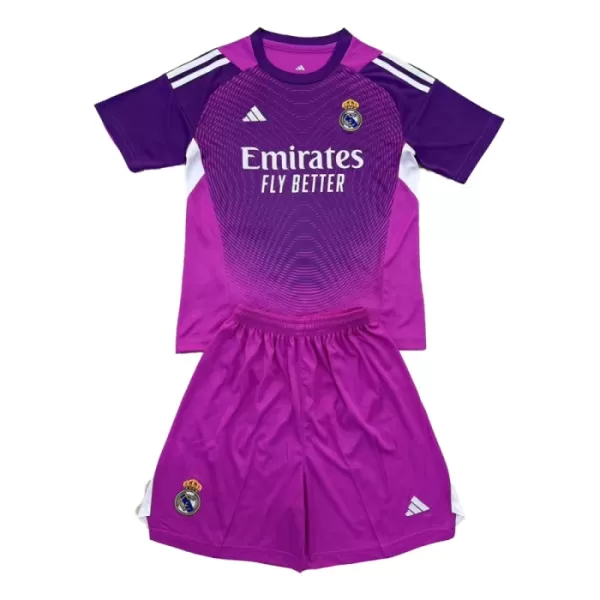 Barn Fotbollskläder Real Madrid Målvaktsställ 2025/26 Lila