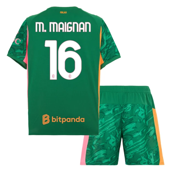Fotbollsställ Barn AC Milan Målvakt Tredjetröja 2025/26 Mike Maignan 16