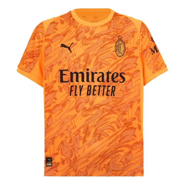 Billiga Fotbollströjor Herr AC Milan Målvakt Bortatröja 2025/26 Orange