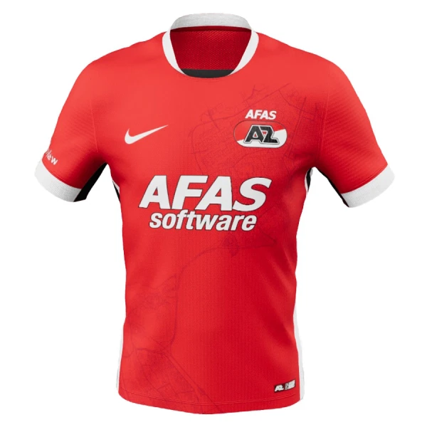 Billiga Fotbollströjor Herr AZ Alkmaar Hemmatröja 2025/26 Kortärmad