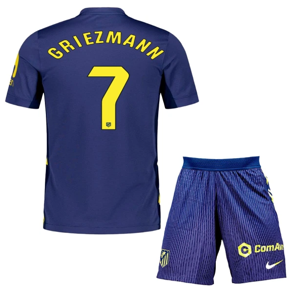 Fotbollskläder Set Barn Atlético Madrid Bortatröja 2025/26 Antoine Griezmann 7