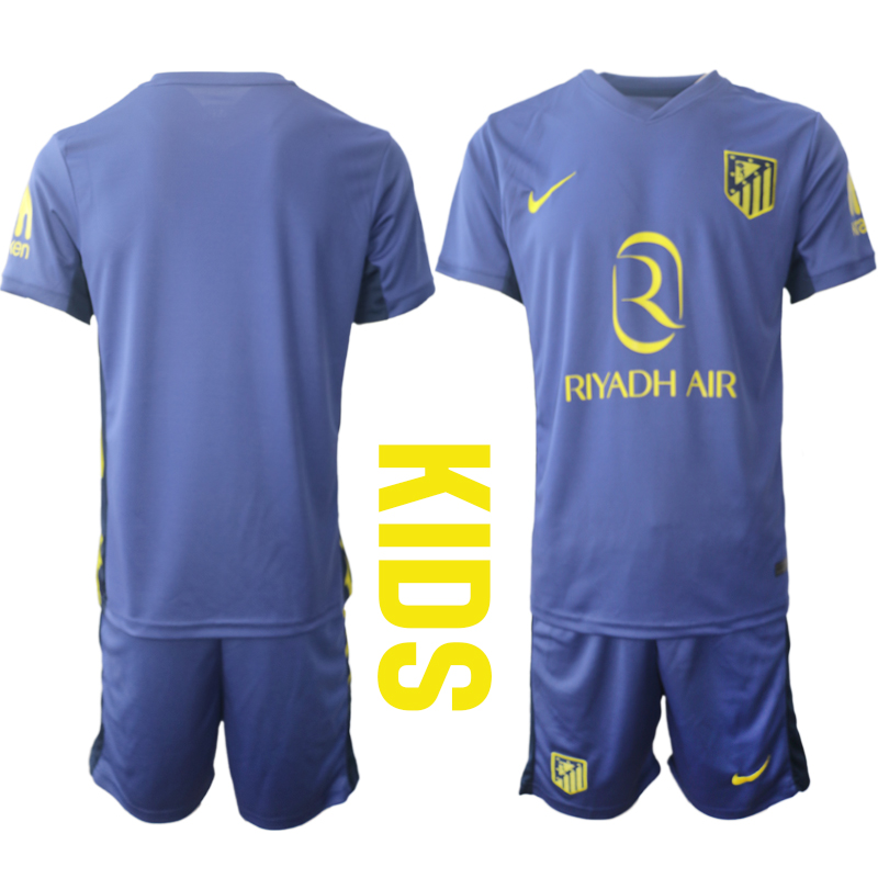 Billiga Fotbollströja Barn Atlético Madrid Bortatröja 2025/26 Fotbollsdress