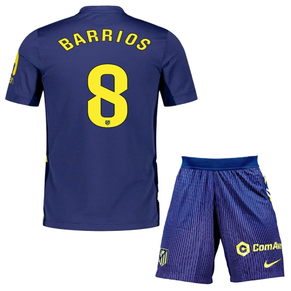 Fotbollskläder Set Barn Atlético Madrid Bortatröja 2025/26 Pablo Barrios 8