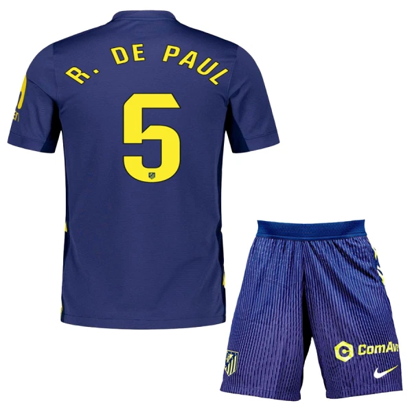 Fotbollskläder Set Barn Atlético Madrid Bortatröja 2025/26 Rodrigo De Paul 5