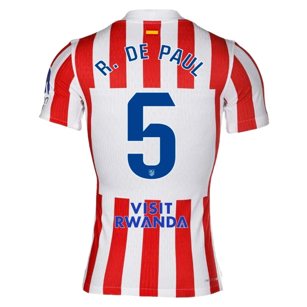 Atlético Madrid Hemmatröja 2025/26 Herr Fotbollströja Kit Rodrigo De Paul 5