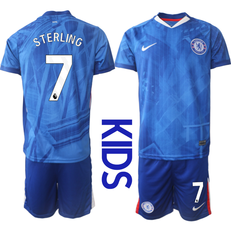Fotbollströjor Barn Billiga Chelsea FC Hemmaställ 2025/26 Raheem Sterling 7