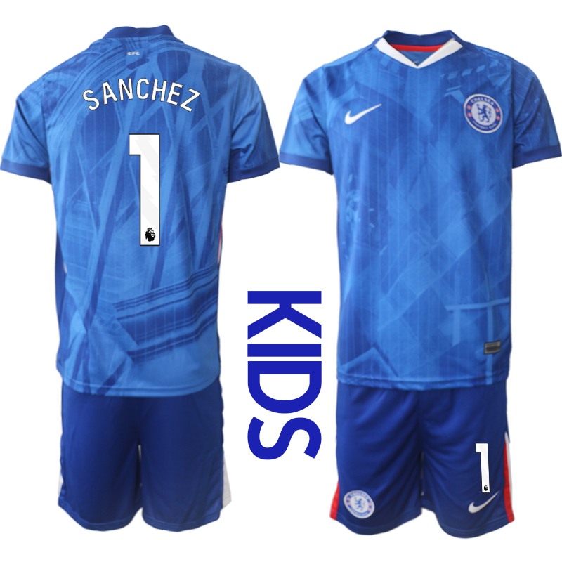 Fotbollsset Barn Chelsea FC Hemmaställ 2025/26 Robert Sanchez 1