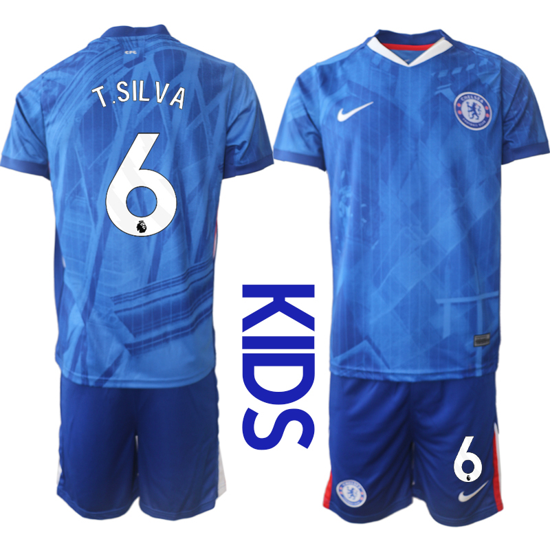 Fotbollströjor Barn Billiga Chelsea FC Hemmaställ 2025/26 Thiago Silva 6