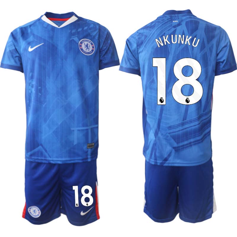 Fotbollskläder billigt Chelsea FC Hemmaställ 2025/26 set Christopher Nkunku 18