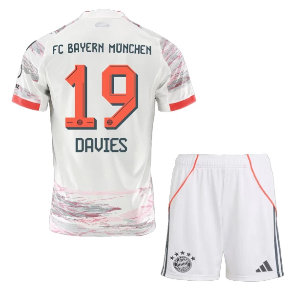 Fotbollskläder Barn FC Bayern München Bortatröja 2025/26 Alphonso Davies 19