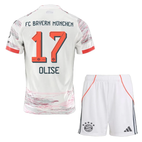 Fotbollskläder Barn FC Bayern München Bortatröja 2025/26 Michael Olise 17