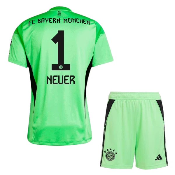 Barn FC Bayern München Målvaktströja 2025/26 Grön Manuel Neuer 1