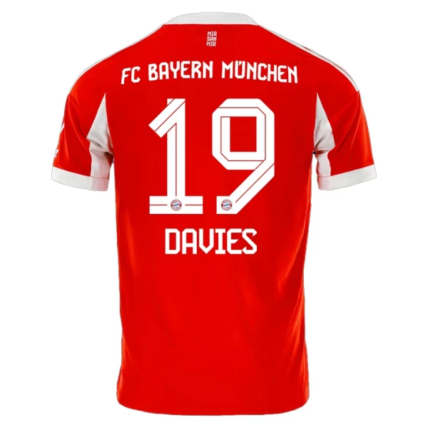 Fotbollströja med namn Alphonso Davies 19 FC Bayern München Hemmatröja 2025/26 Herr