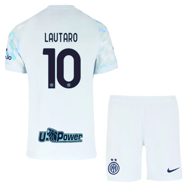 Fotbollsset Barn Inter Milan Bortatröja 2025/26 Lautaro Martinez 10