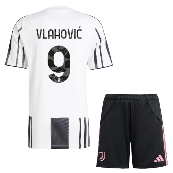 Billiga Fotbollströjor Barn Juventus Hemmatröja 2025/26 Fotbollsställ Dušan Vlahović 9
