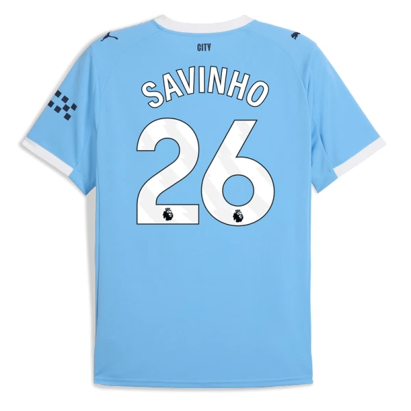 Billiga Fotbollströjor Herr Manchester City Hemmatröja 2025/26 Savinho 26