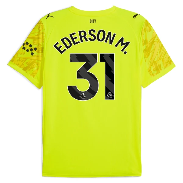 Herr Manchester City Målvakt Tredjetröja 2025/26 Gul Ederson M. 31