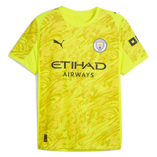 Fotbollströjan Herr Manchester City Målvakt Tredjetröja 2025/26 Gul