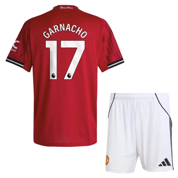 Fotbollsset Barn Manchester United Hemmatröja 2025/26 Alejandro Garnacho 17