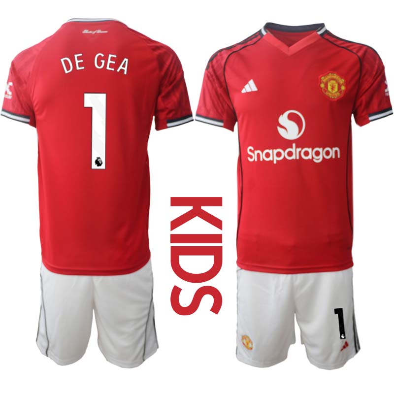Fotbollsdress Barn Manchester United Hemmaställ 2025/26 David De Gea 1